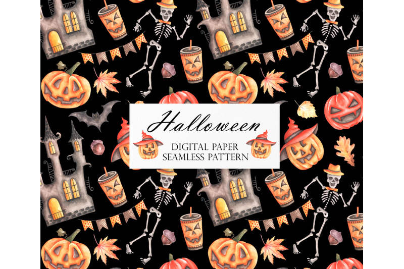 halloween-party-digital-paper-halloween-seamless-pattern