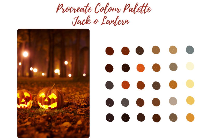 jack-o-lantern-pumpkin-procreate-palette-swatch