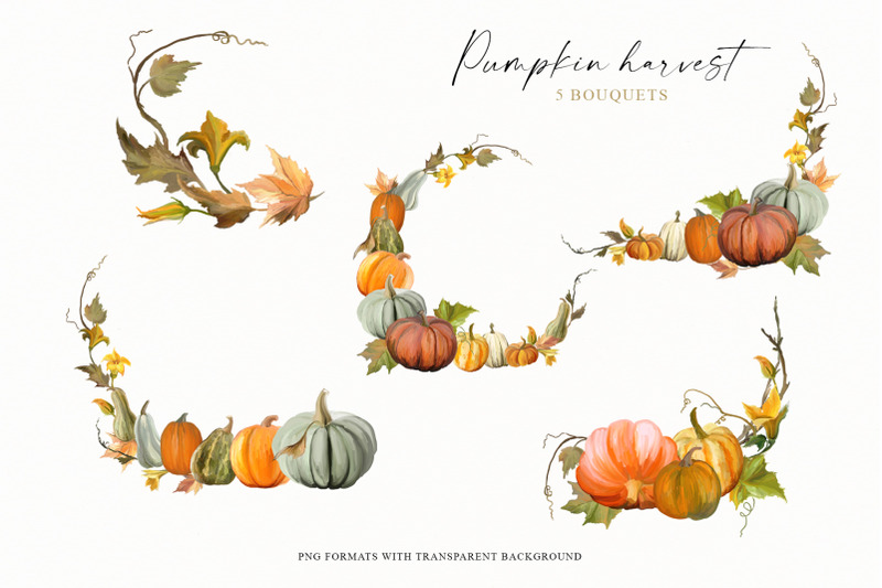 pumpkin-harvest-collection-of-bouquets-and-wreaths