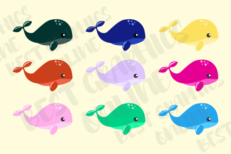 under-the-sea-rainbow-whales-clipart-set