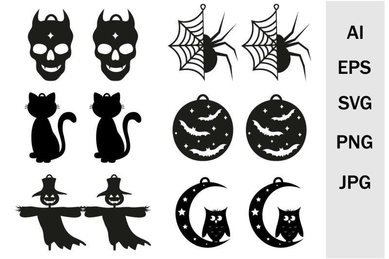 earrings-and-pendants-for-halloween-svg-template