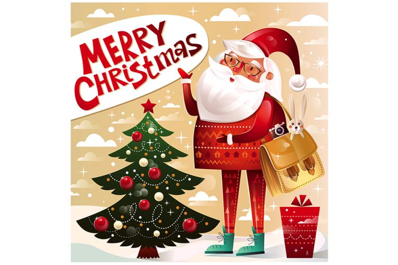 christmas-illustrations-with-santa-claus