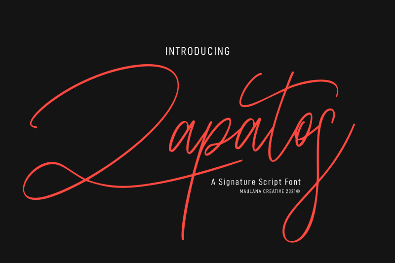 zapatos-signature-script-font