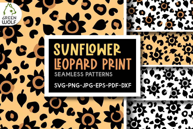 sunflower-leopard-print-svg-sunflower-pattern-leopard-pattern-svg