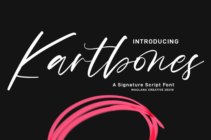 kartbones-signature-script-font