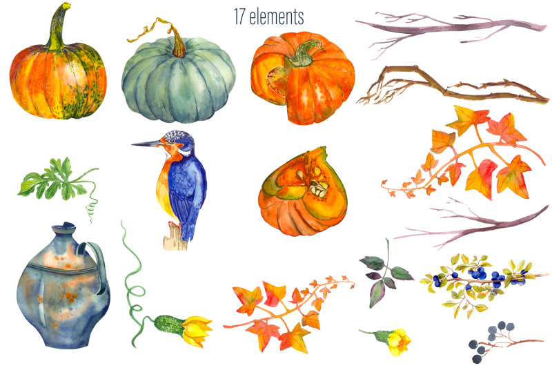 autumn-pumpkins-clipart-set