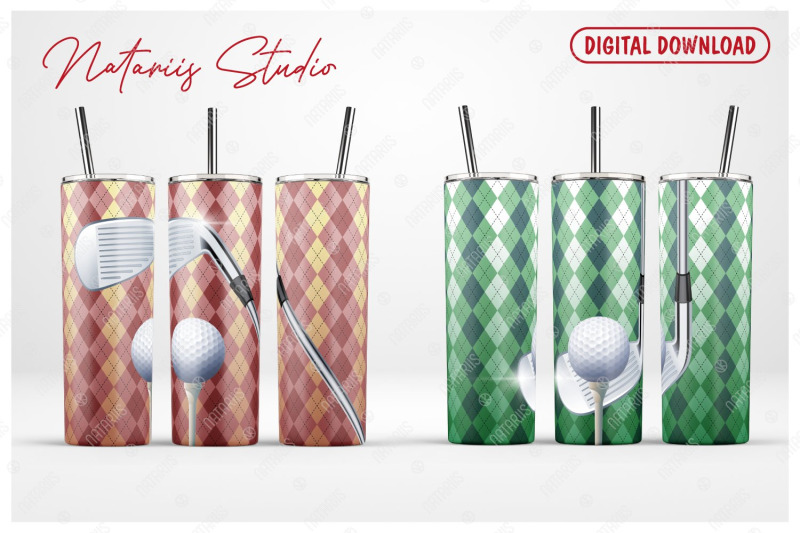 4-seamless-golf-patterns-for-20oz-skinny-tumbler