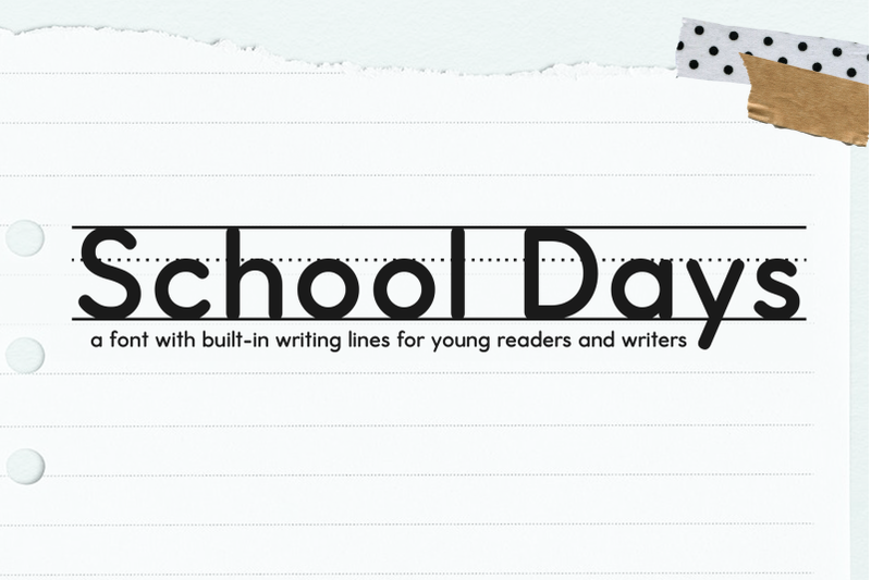 school-days-handwriting-lines-font