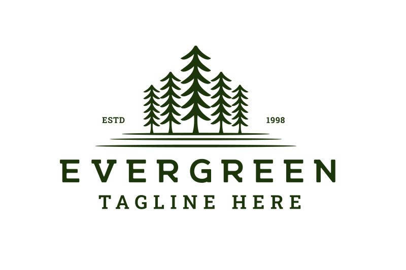 vintage-fir-coniferous-pine-tree-nature-logo-design