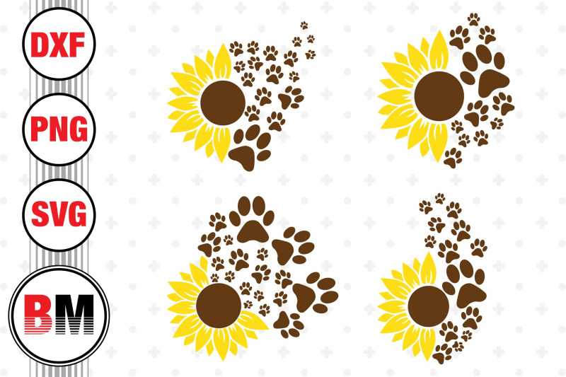 sunflower-paw-svg-png-dxf-files