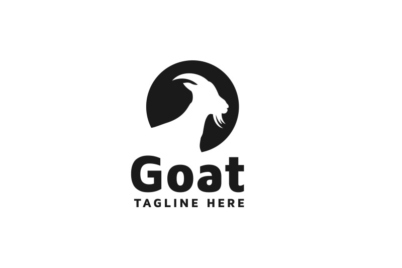 goat-head-silhouette-logo-design-inspiration