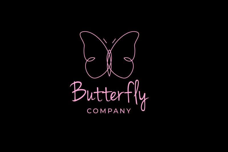 line-art-butterfly-logo-design-vector