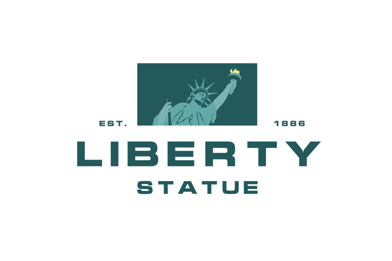 statue-liberty-logo-design-vector-illustration