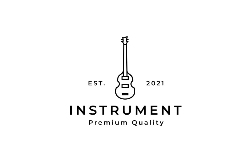 line-art-violin-viola-fiddle-cello-bass-music-instrument-logo-design