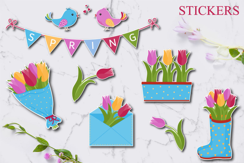 spring-bundle-of-stickers-with-birds-and-tulips