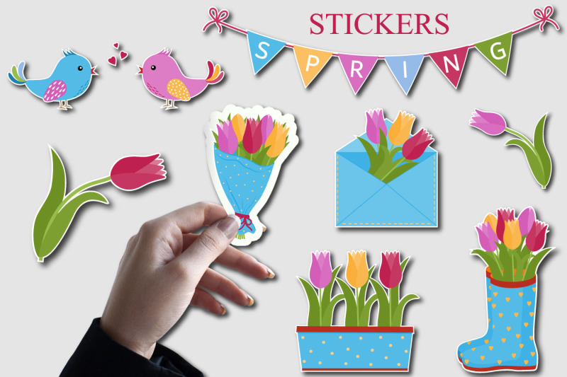 spring-bundle-of-stickers-with-birds-and-tulips