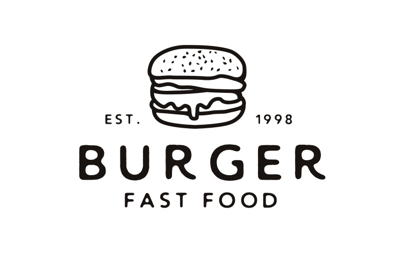 vintage-hipster-burger-logo-design