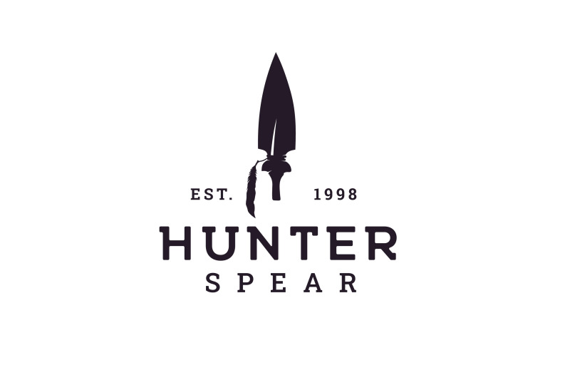 vintage-retro-arrowhead-spear-hunting-hipster-logo-design