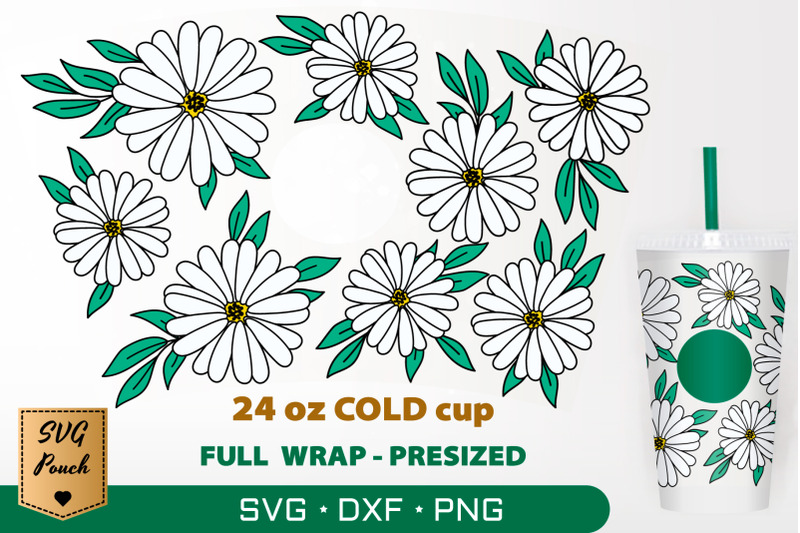 daisy-flowers-cup-wrap-svg