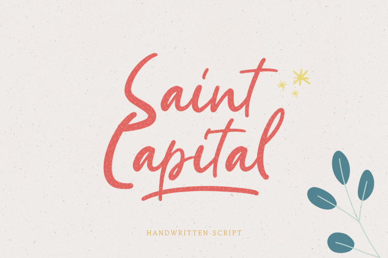 saint-capital-handwritten-script