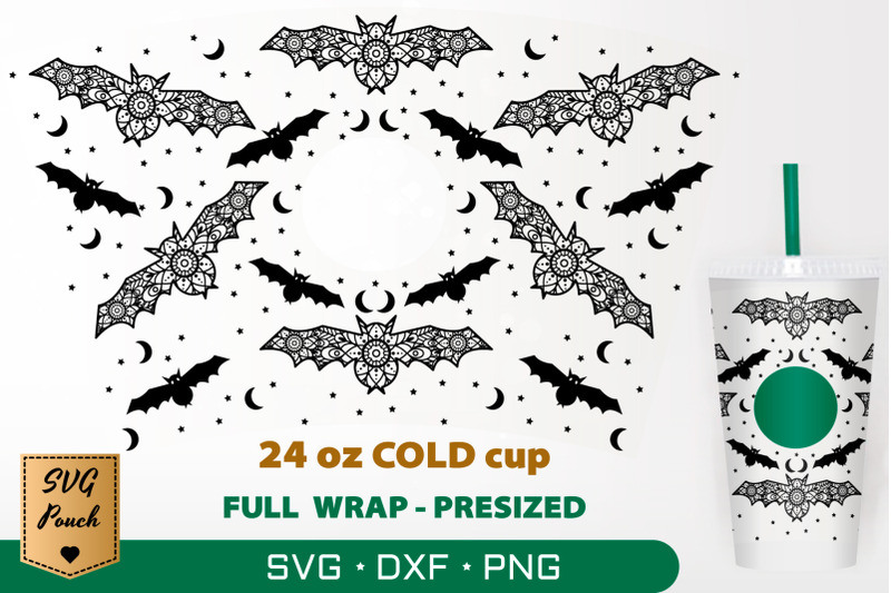 halloween-bats-cup-wrap-svg