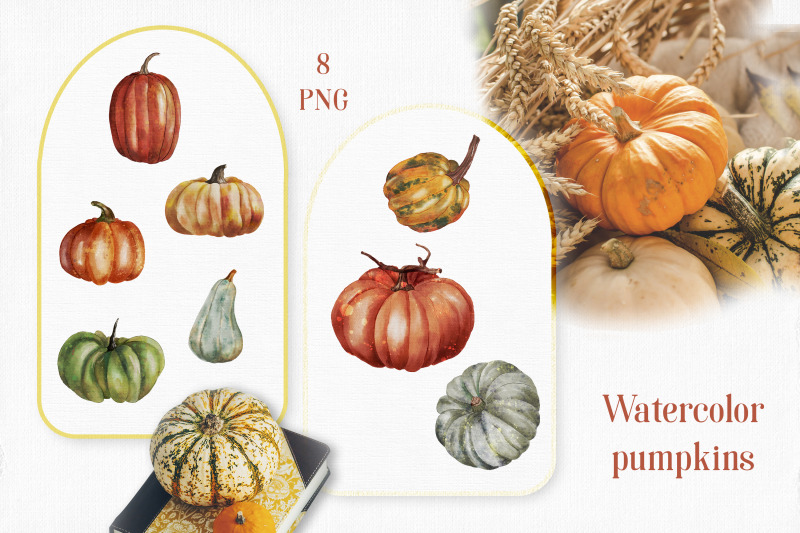 pumpkin-and-sunflower-fall-clipart-autumn-floral-sublimation