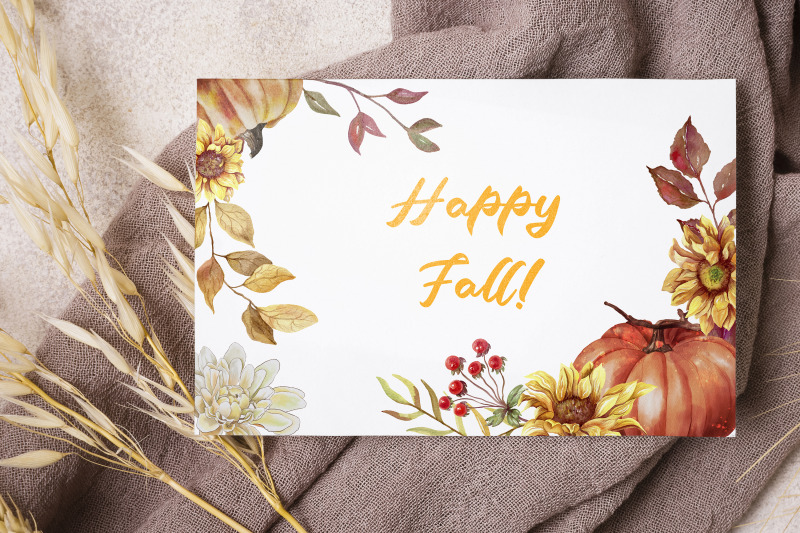 pumpkin-and-sunflower-fall-clipart-autumn-floral-sublimation