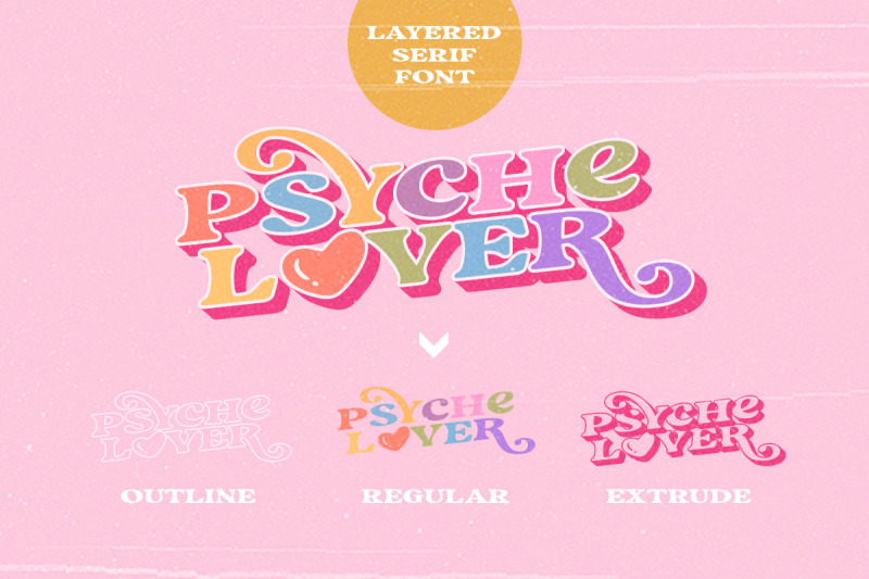 psyche-lover-layered-retro-font