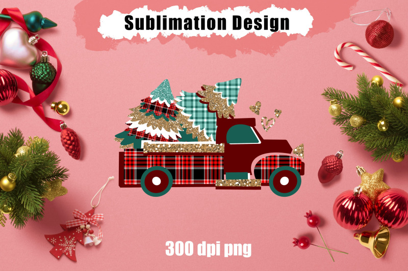 christmas-truck-sublimation-bundle-christmas-tree-family-clipart