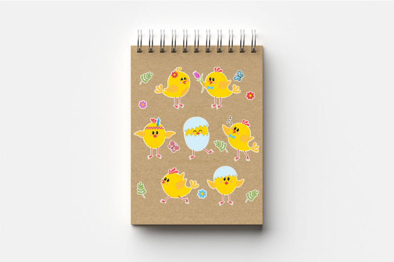 bundle-stickers-small-cartoon-chickens