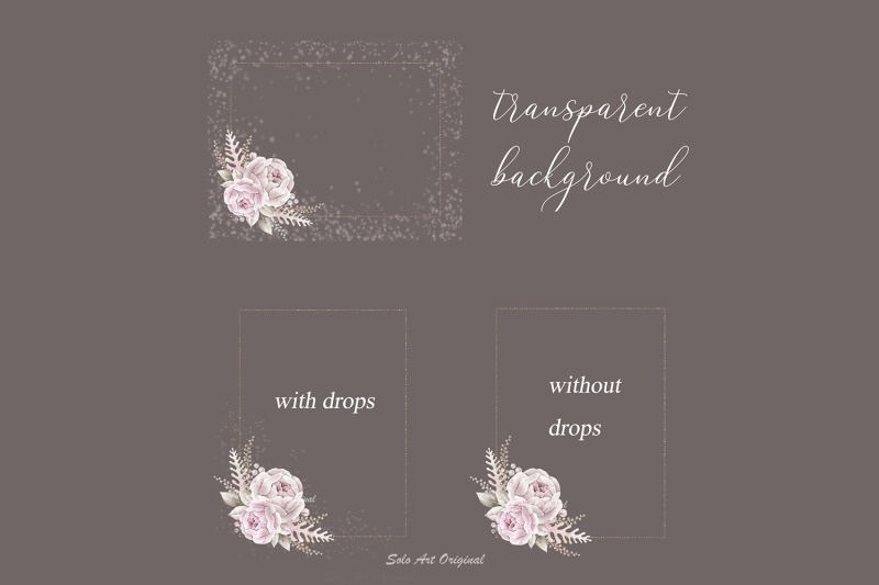 pink-blush-clipart-set-vintage-floral-frame-watercolor