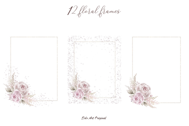 pink-blush-clipart-set-vintage-floral-frame-watercolor