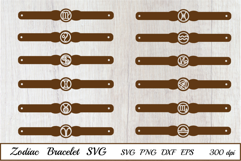 zodiac-bracelets-svg-bracelets-template-leather-bracelet
