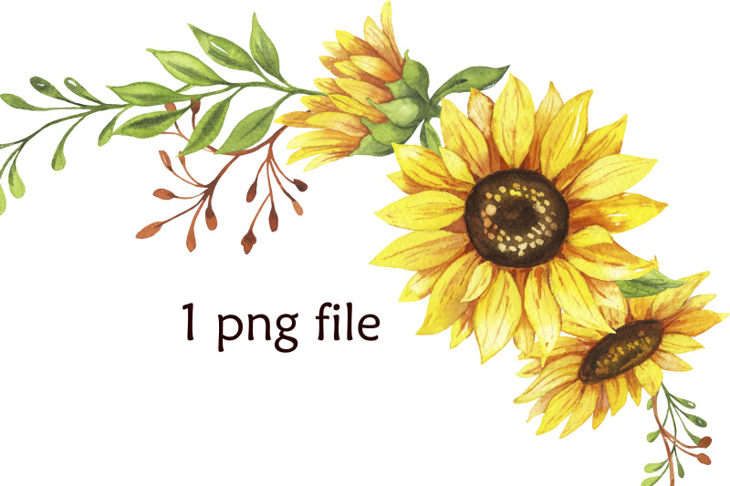 watercolor-sunflower-wreath