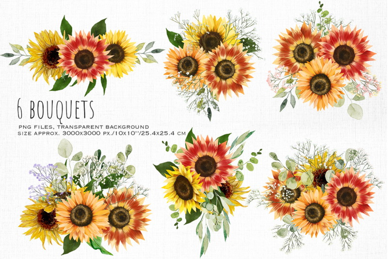 sunflower-bouquets-clipart-part-1