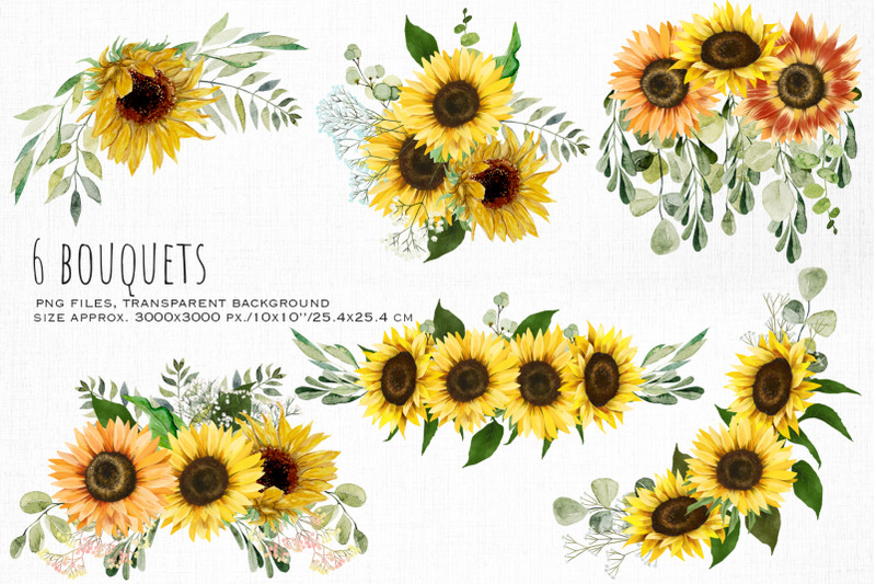 sunflower-bouquets-clipart-part-2