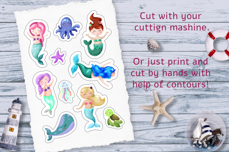 cute-mermaid-stickers-printable-stickers-kids-sticker-pack