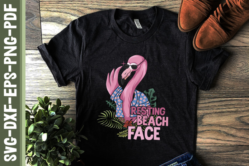 resting-beach-face-flamingo-funny