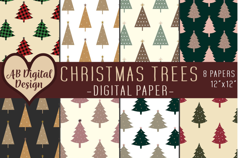 christmas-trees-digital-papers-christmas-scrapbooking