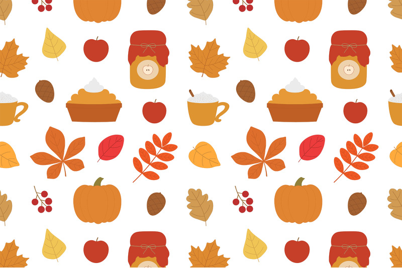 autumn-pattern-autumn-leaves-pattern-pumpkin-mushrooms