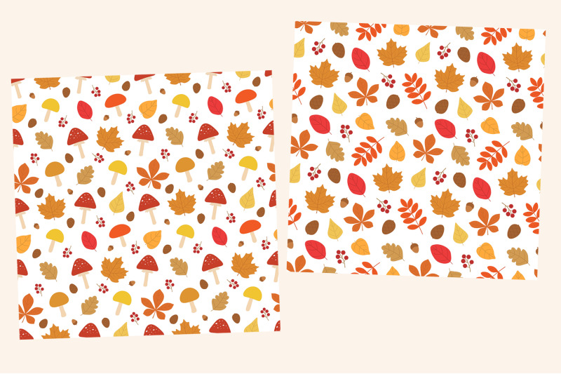 autumn-pattern-autumn-leaves-pattern-pumpkin-mushrooms