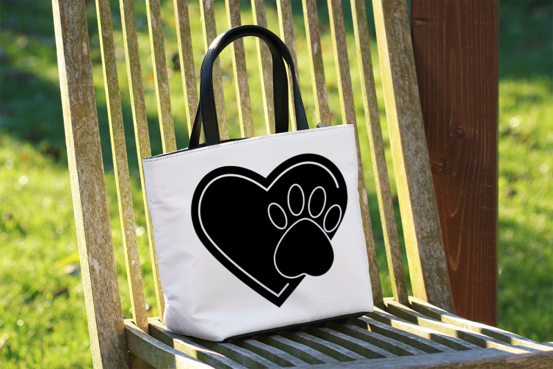 set-of-dog-039-s-foot-on-the-background-of-svg-heart