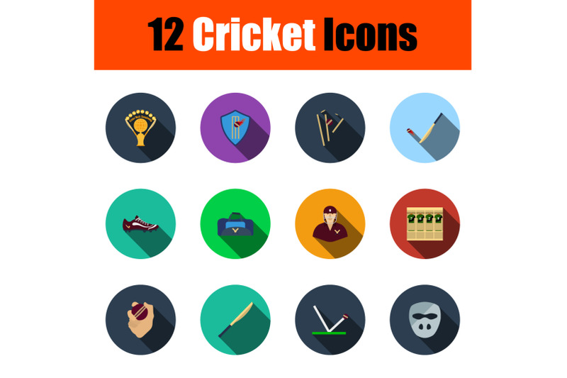 cricket-icon-set