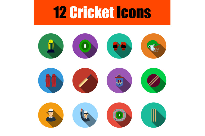 cricket-icon-set