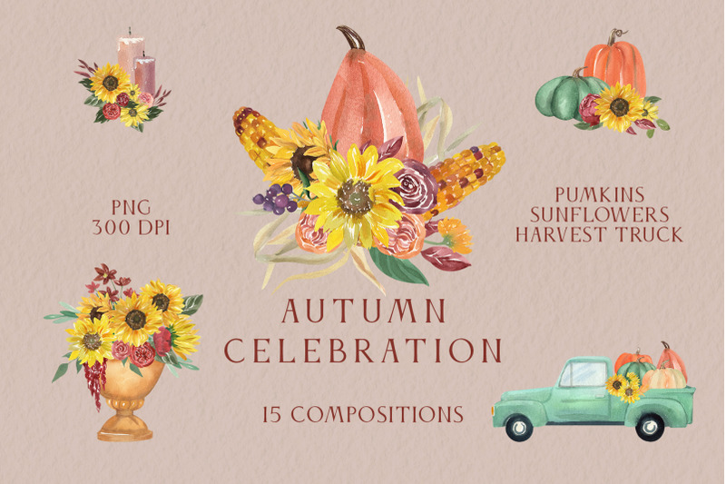 autumn-celebration-15-compositions-thanksgiving-watercolor-clipart