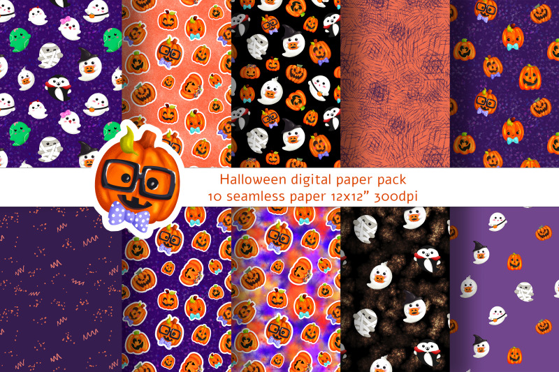 halloween-digital-paper-pack-halloween-seamless-pattern-set