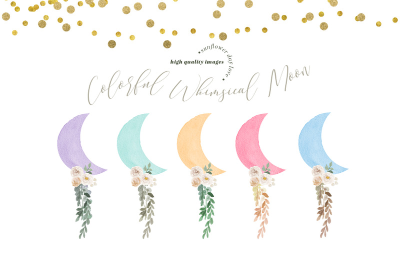 colorful-whimsical-moon-clipart-purple-and-yellow-moon