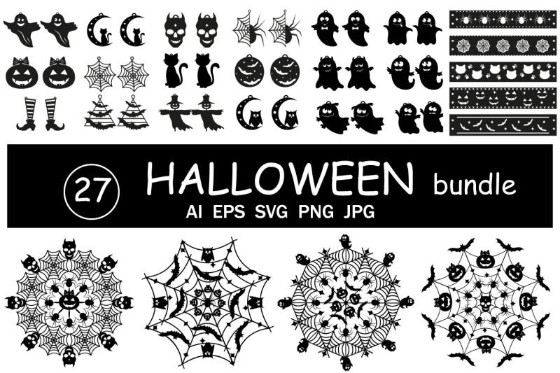 earrings-bracelets-mandala-halloween-svg-template