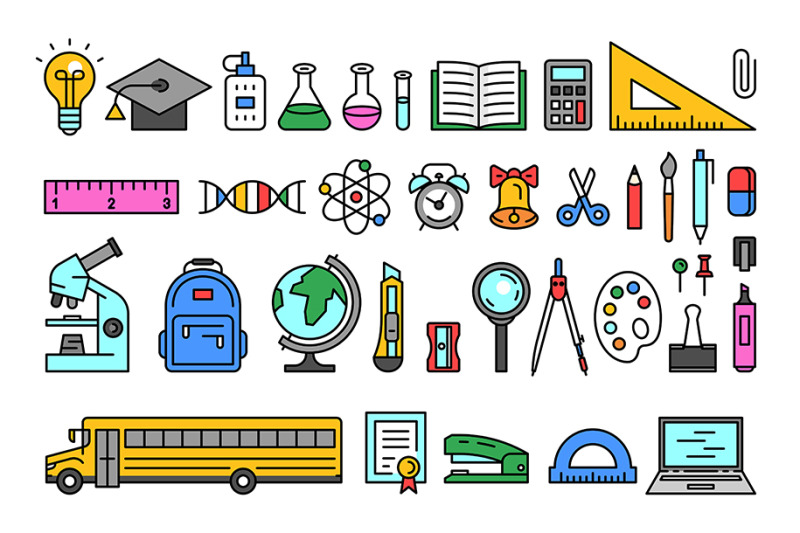school-tools-icons
