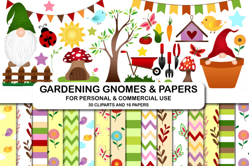 garden-gnomes-and-digital-papers-clipart